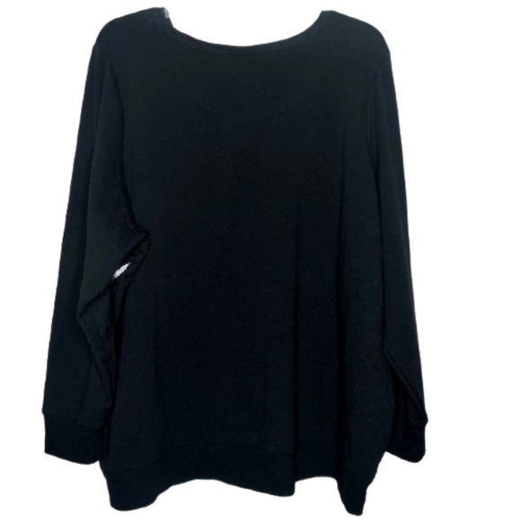 Torrid Fleece Sweatshirt w/Rhinestones - Black - 3 - Picture 6 of 12